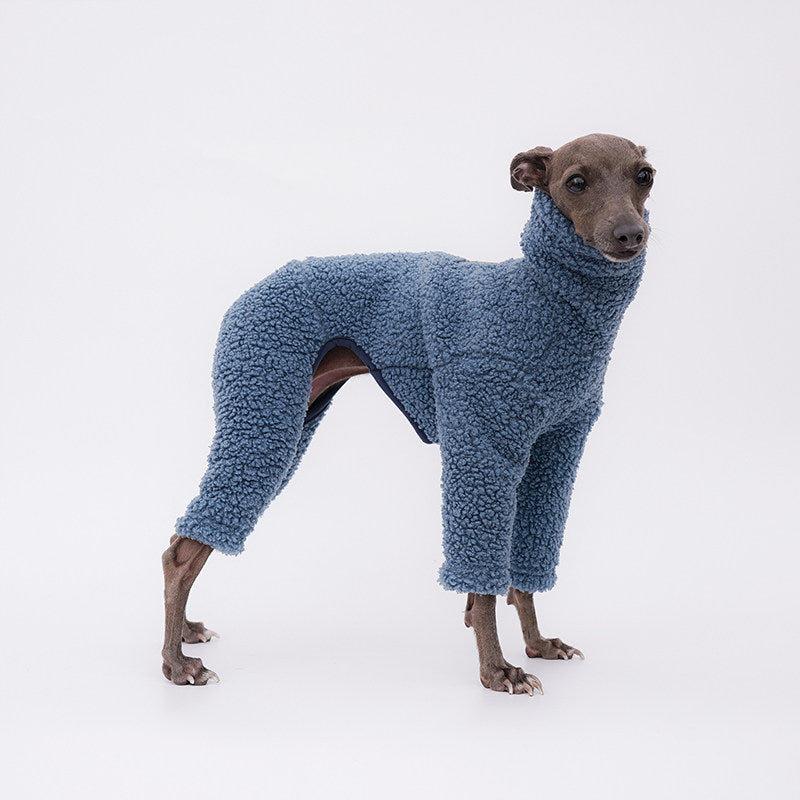 Extra-Thick Double-Sided Teddy-Fleece Warm Winter Four-Legged Jumpsuit