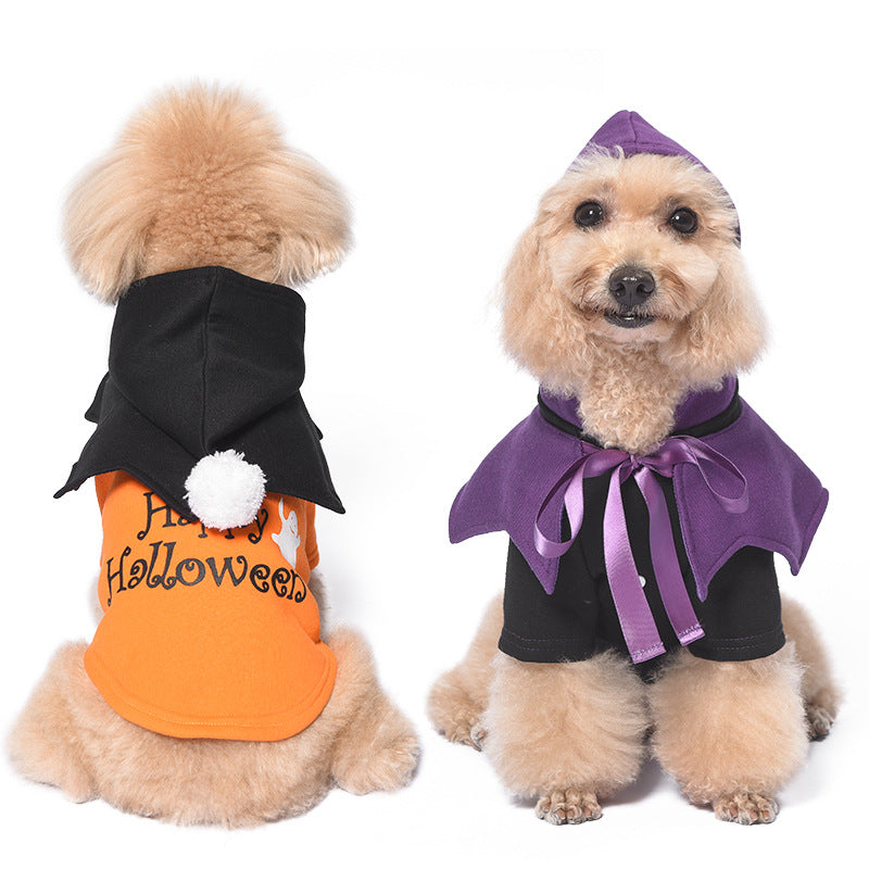 Halloween Pumpkin Two-Piece Dog Sweater