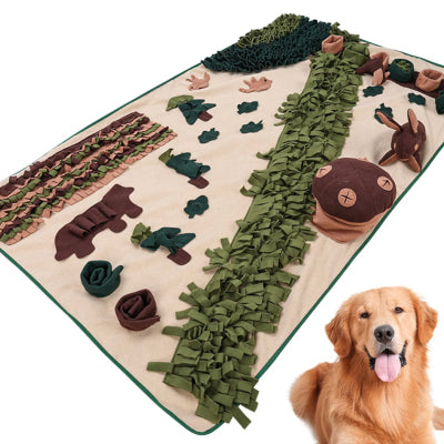 Extra Large Forest Pet Puzzle Food Hiding Anti-Choke Energy Consuming Dog Sniffing Pad