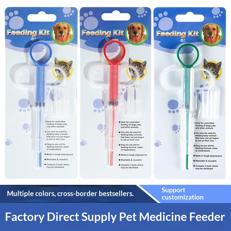 Pet Medication Dispenser Push-Type Syringe Injector