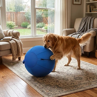 Blue Interactive Chew Ball For Large Dogs