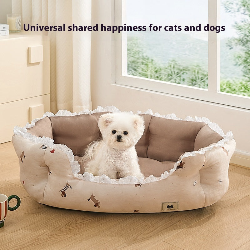 All-Season Semi-Enclosed Small Dog Bed