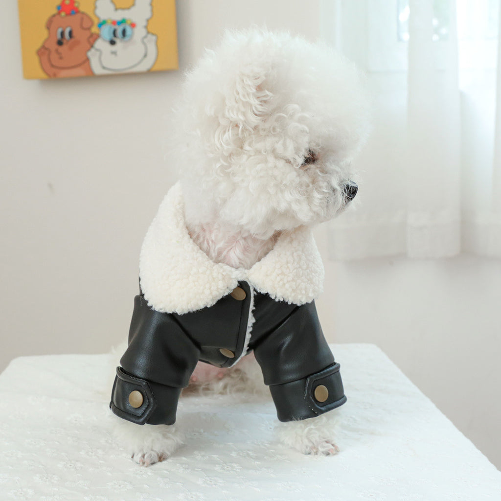 Fleece-Lined Padded Pet Clothes For Warmth