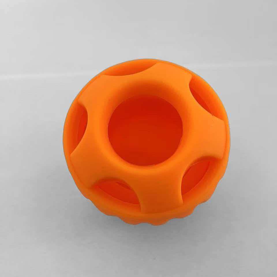 Stuffed Dog Eating Toy Ball