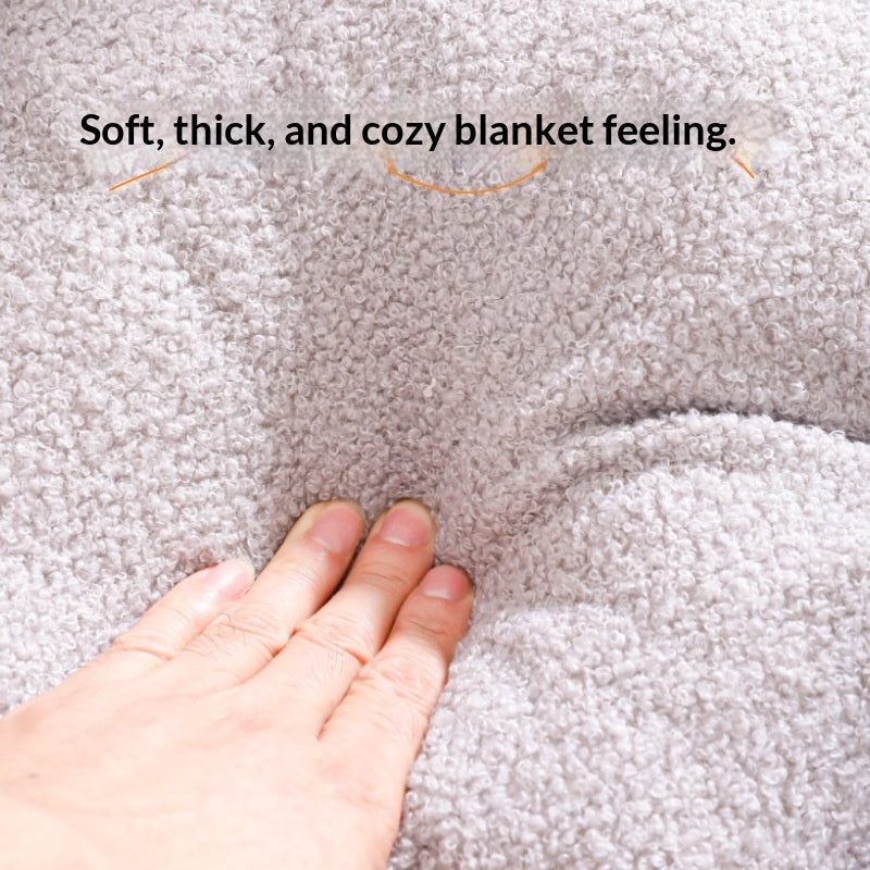 Winter Dog Teddy Fleece Heart-Shaped Bed Removable And Washable