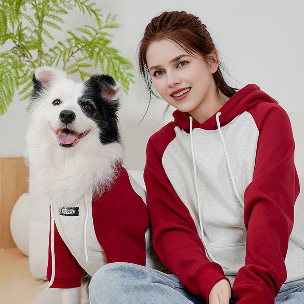 Autumn Winter Brushed Letter Dog Hoody