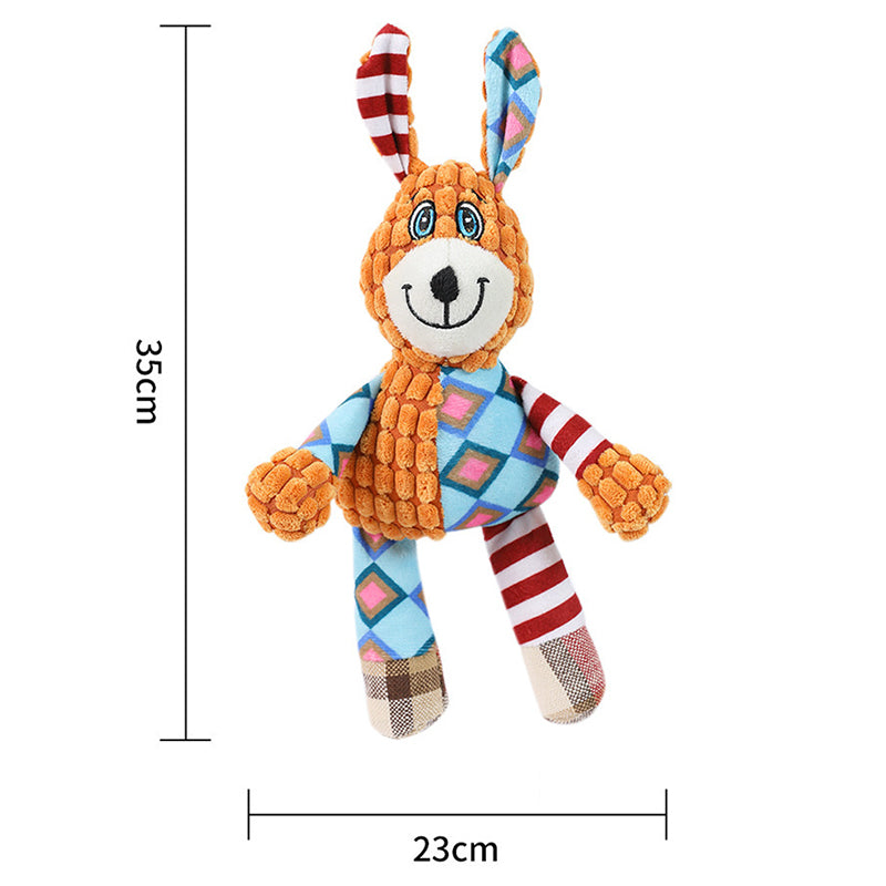 Interactive Squeaky Plush Dog Chew Toy