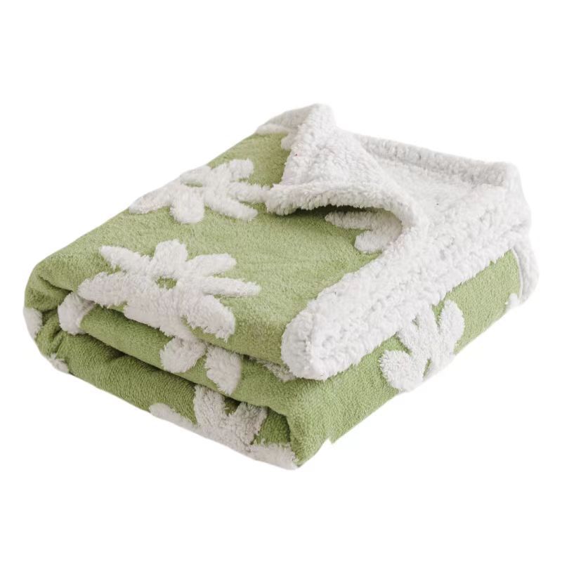 Waterproof Flannel and Sherpa Fleece Pet Blanket