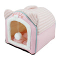 Removable And Washable Plush Warm Pet Bed With Full Enclosure