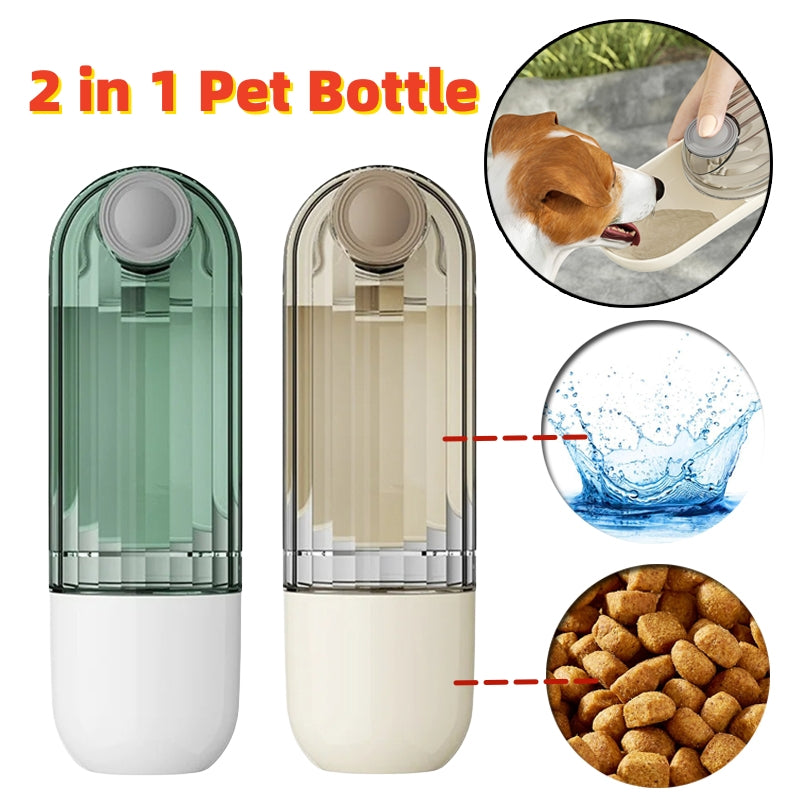 Green Portable Two-In-One Dog Water Cup