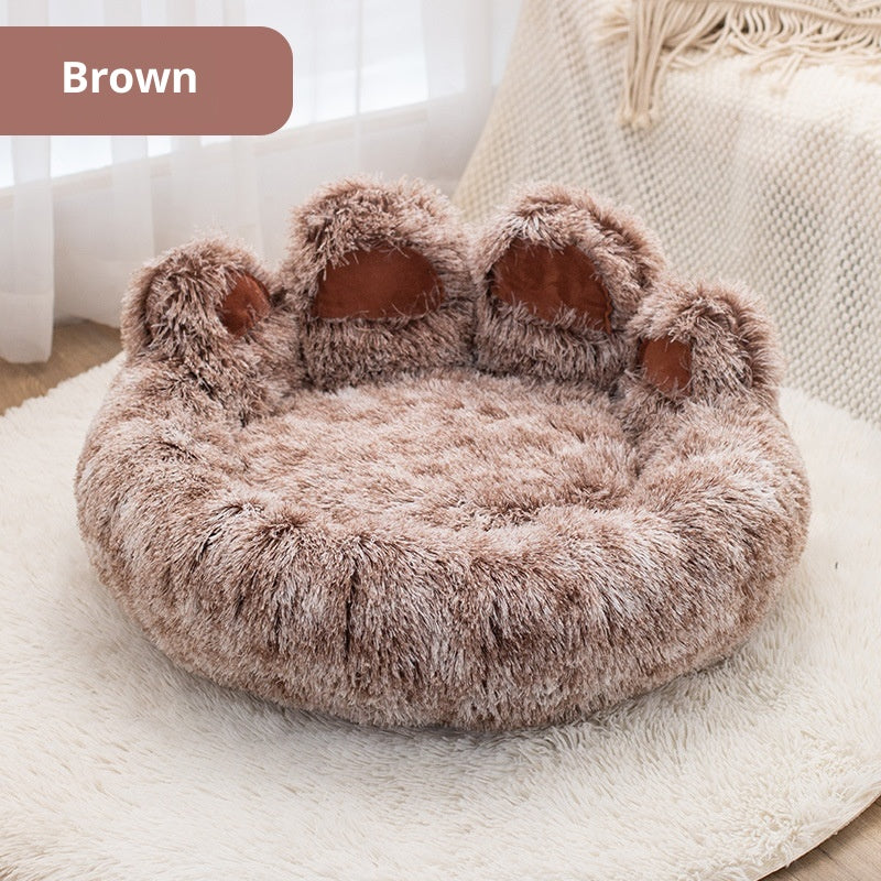 Plush Kennel Two-Color Thickened Pet Bed Good-Looking