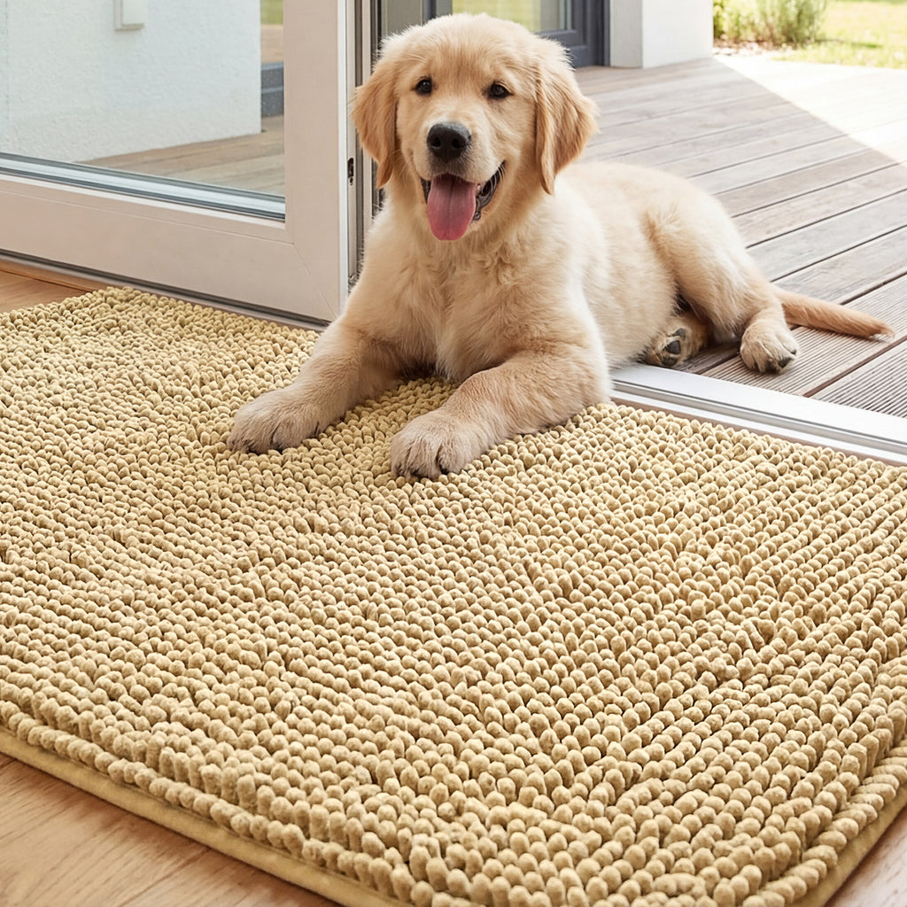 Non-Slip Water-Absorbent Long-Pile Pet Mat