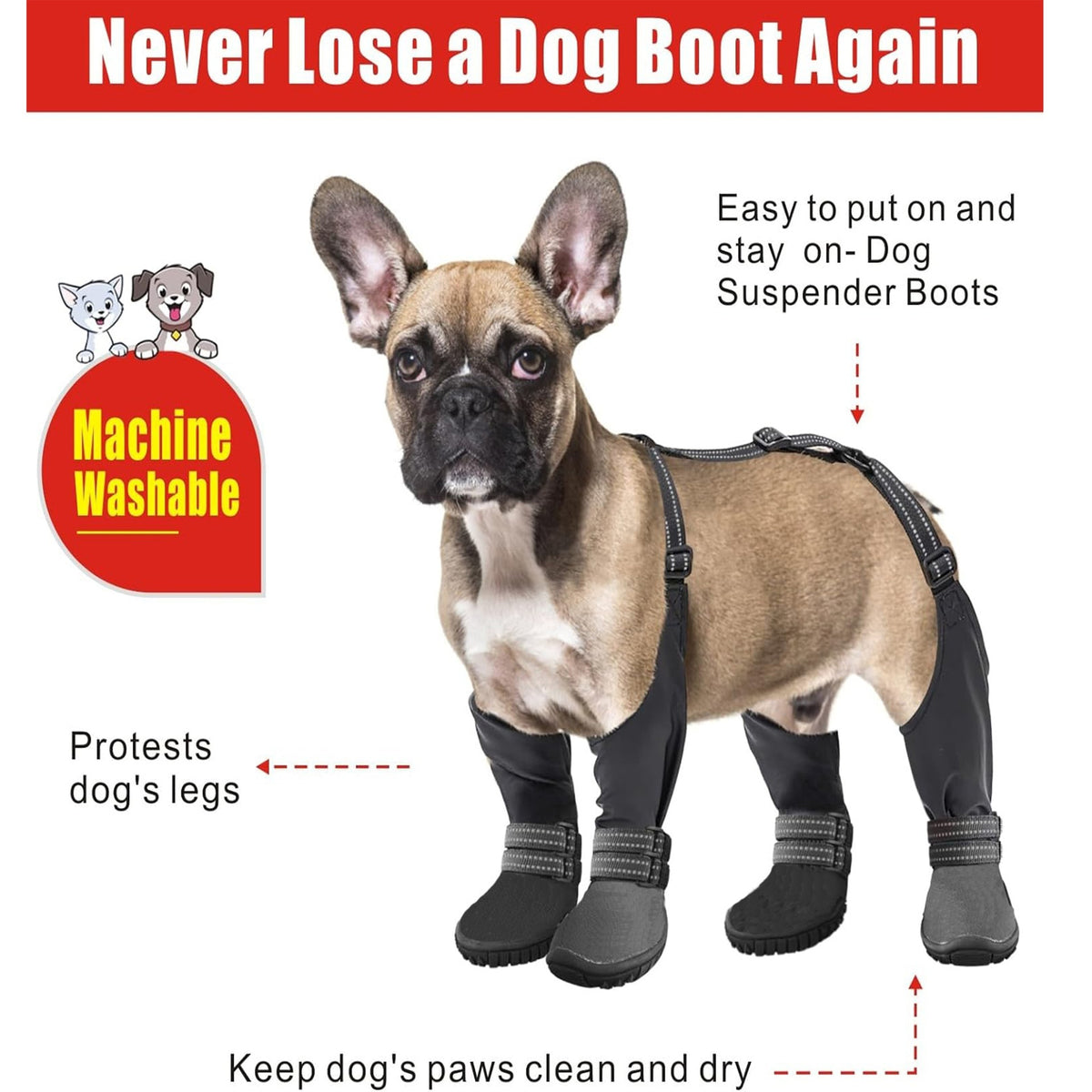 Non-Slip Waterproof Wear-Resistant Dog Shoes