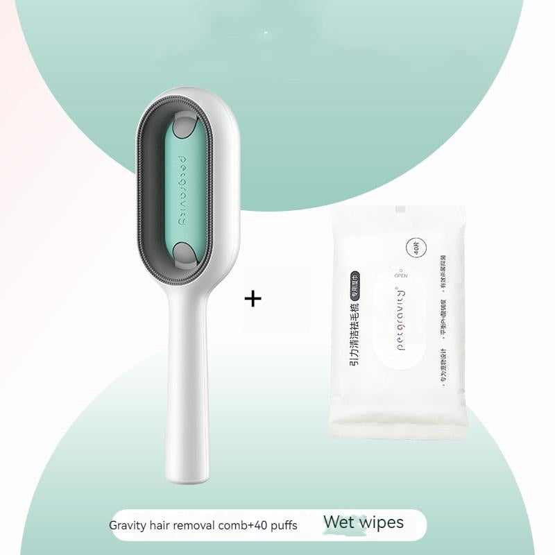 Gravity Pet Hair Comb and Wipes