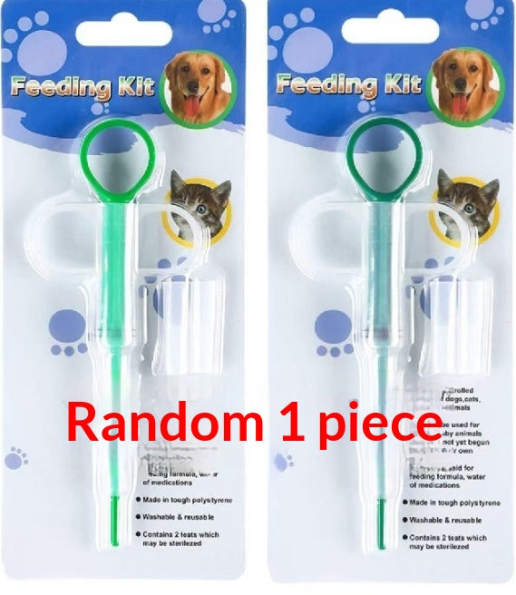 Pet Medication Dispenser Push-Type Syringe Injector