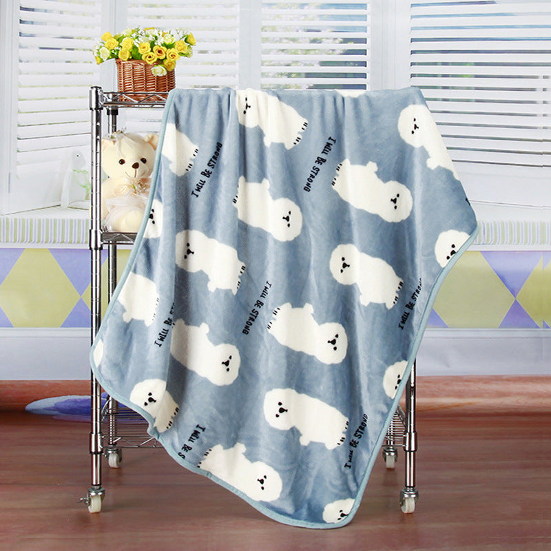 Printed Coral Fleece Dog Blanket