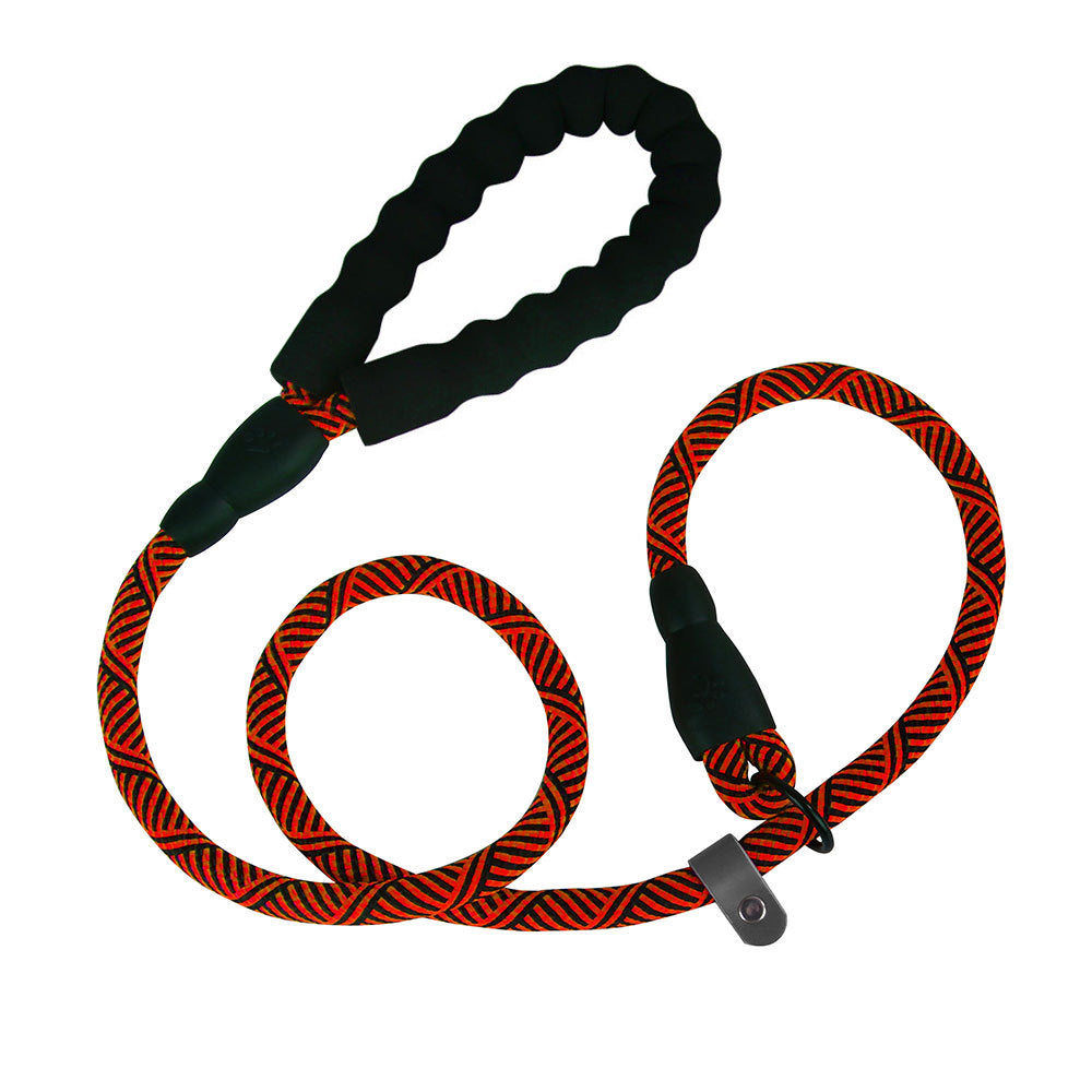 Dog Nylon Tow Rope Pull-Resistant P Chain Round Rope Walking Single Dog Leash Dog Chain