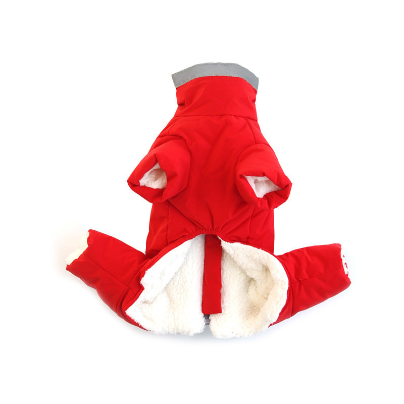 Thickened Reflective Plush Dog Coat