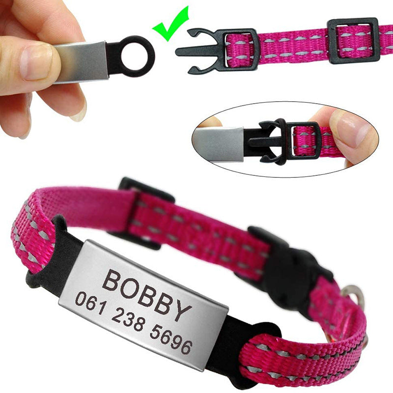 Dog Collar Bell Lettering Photo Tag