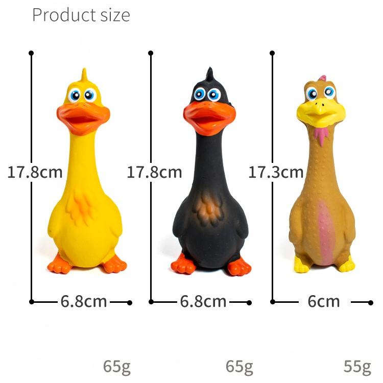 3Pcs Latex Screaming Chicken Toys Eco Friendly Tpr Pet Squeaky Dog Interactive Play Chew Toys