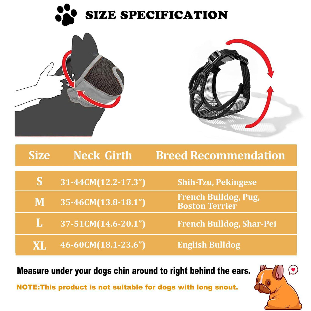 Breathable Anti-Bite Muzzle For Short-Snouted Dogs
