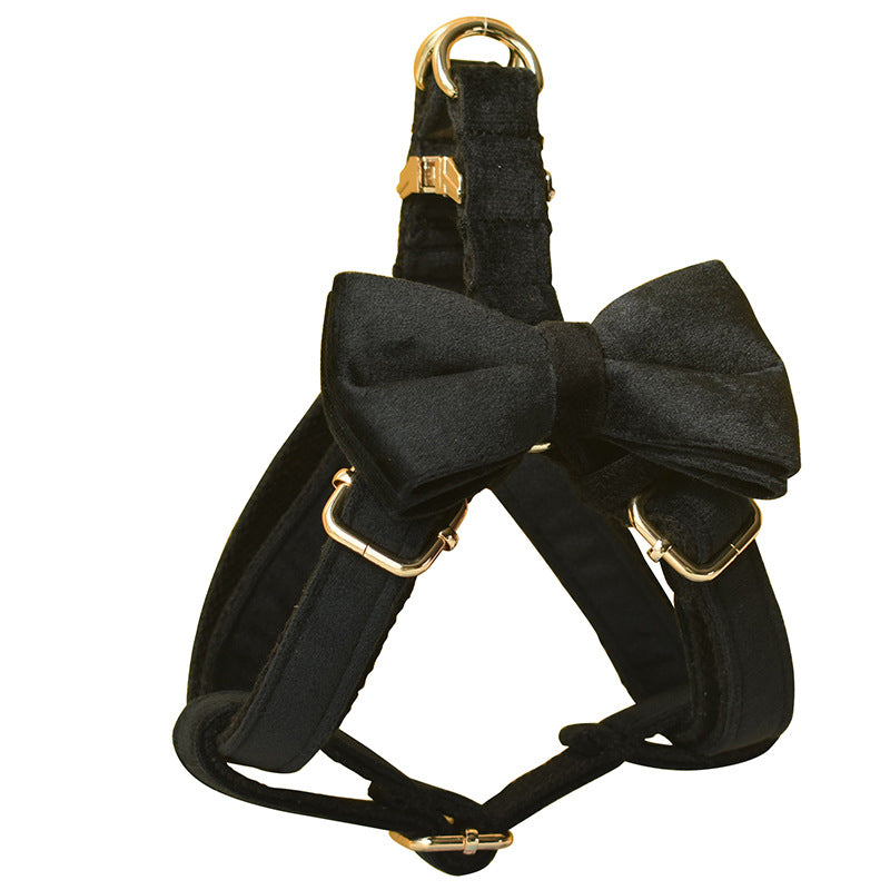 Black Gold Buckle Dog Harness