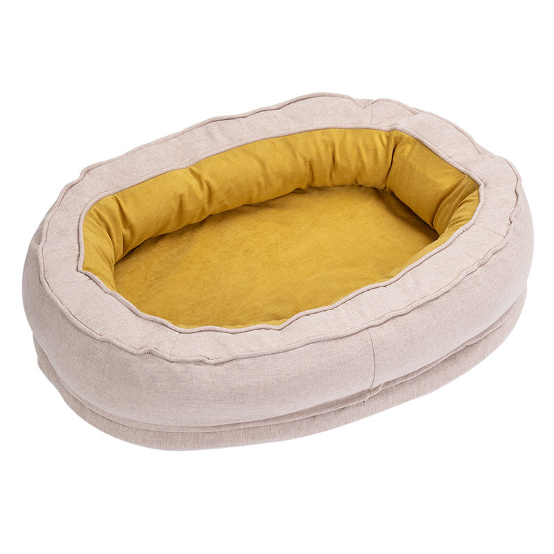 Simple, Versatile Pp Cotton Pet Bed That Is Removable And Washable