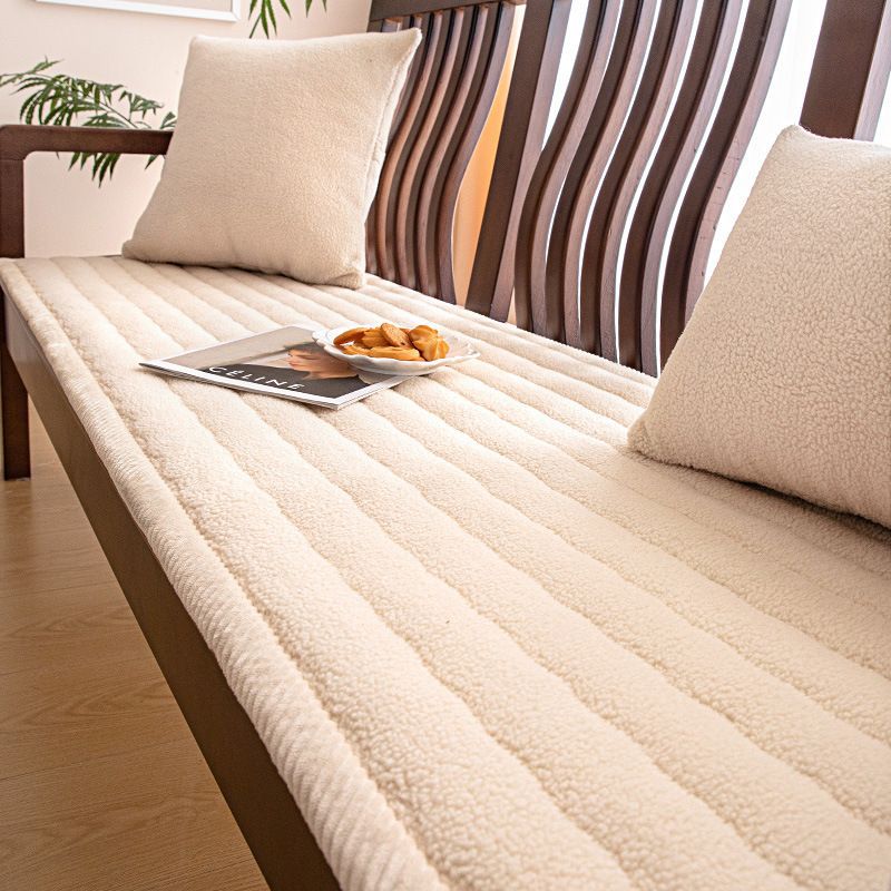 Thickened Non-Slip Plush Slipcover Cushion Pad