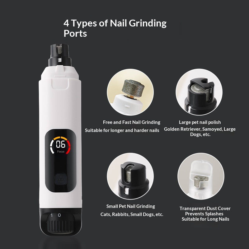Portable Electric Pet Nail Grinder With LED