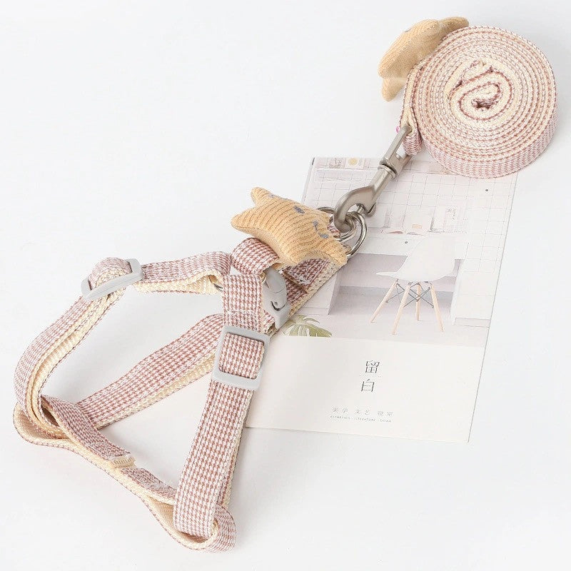 Houndstooth Nylon Dog Leash