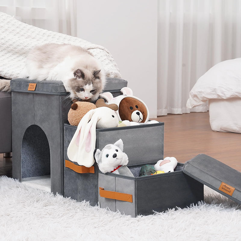 Foldable Pet Storage Stairs For Dogs
