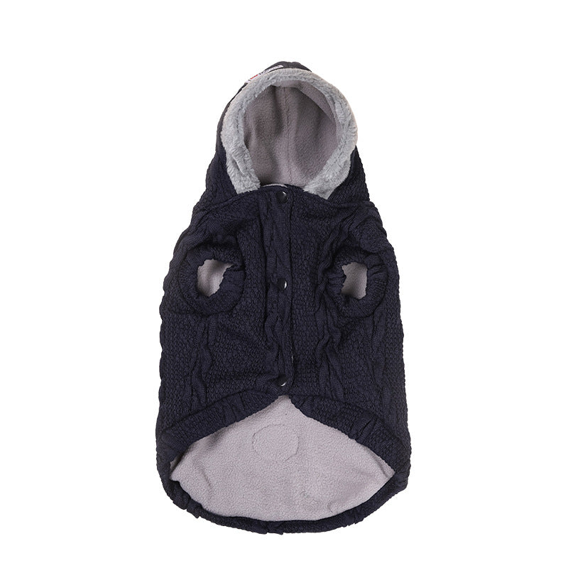 Pet Clothes Dog Wool Plus Velvet To Keep Warm Small And Medium Personality Trends