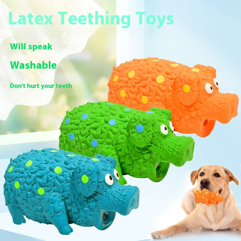 Pet Toy Latex Sounding Toy Curly Pig Bite-Resistant Molar Dog Toy