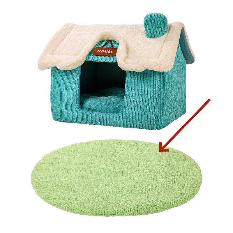 Creative Cartoon Printing Warm Pet Bed