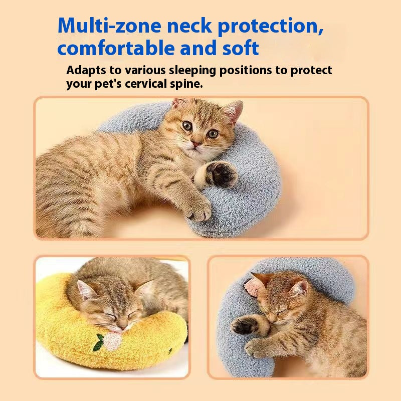 Pet Sleeping Mat Neck Protection U-Shaped Pillow