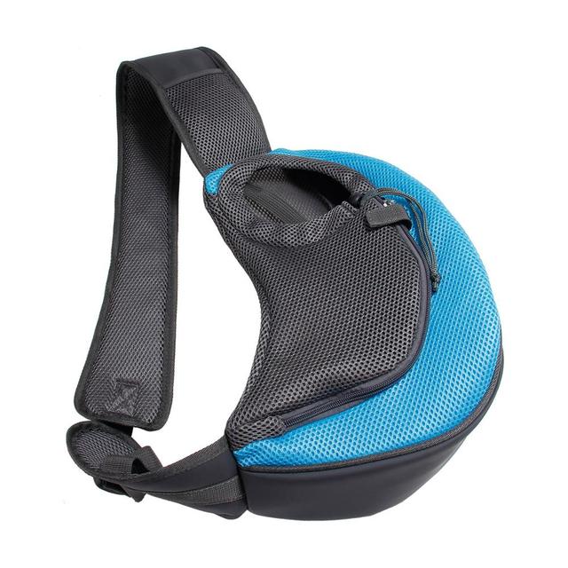 1Pc Outdoor Travel Mesh Oxford Pet Puppy Carrier Handbag Pouch Single Shoulder Bag Sling Mesh Comfort Travel Tote Shoulder Bags