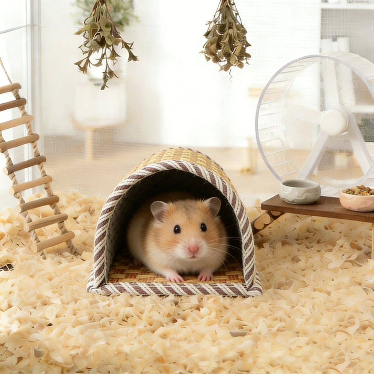 Summer Mouse Cooling Mat Nest Natural Grass Mat Durable And Scratch-Resistant