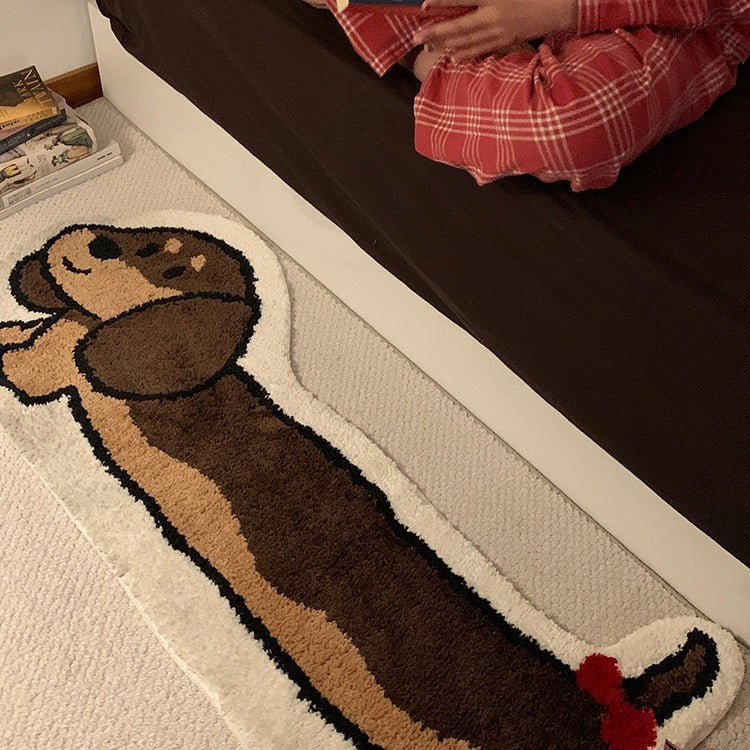 Long Thickened Dachshund Flocking Carpet