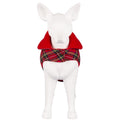 Warm Red Plaid Thickened Dog Vest