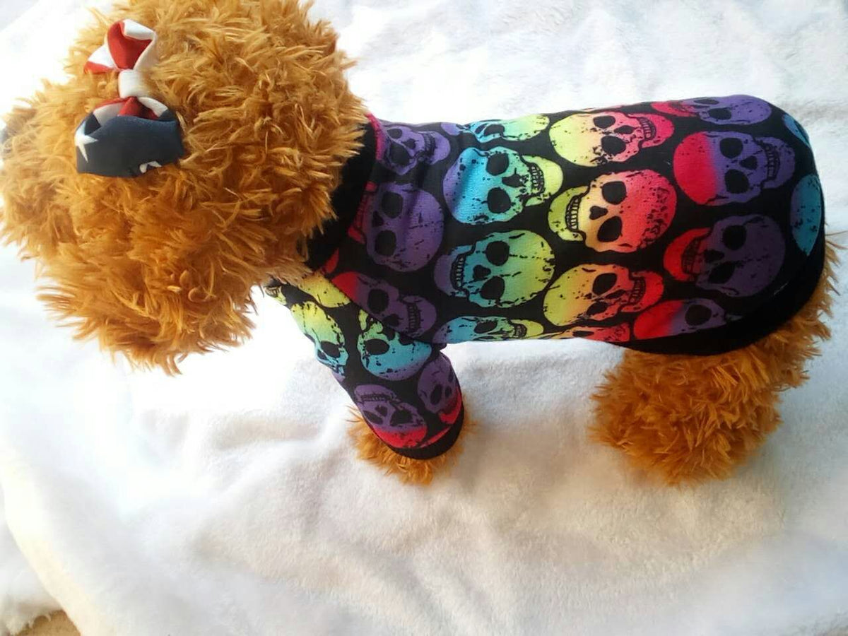 Halloween Pet Vest with Skull Designs