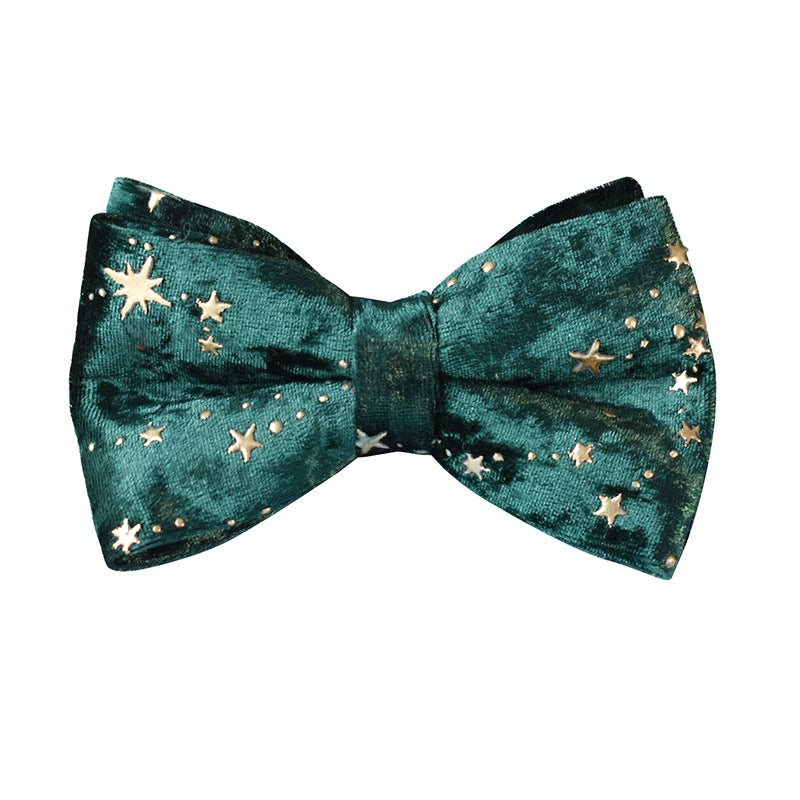 Cotton Dog Collar with Bow Tie