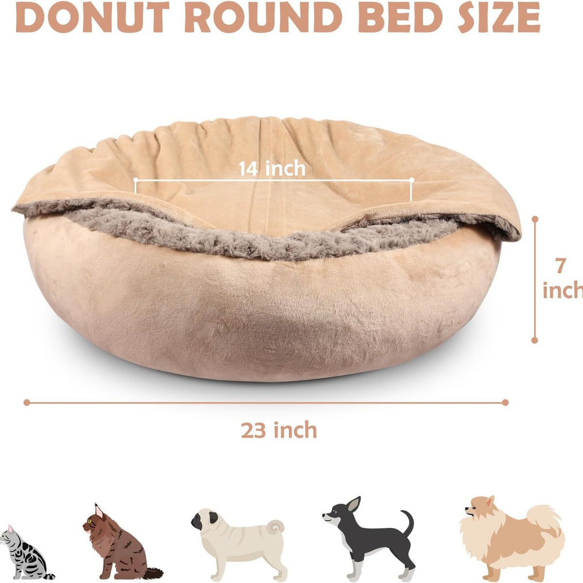 Warm Pet Bed Cushion With Blanket
