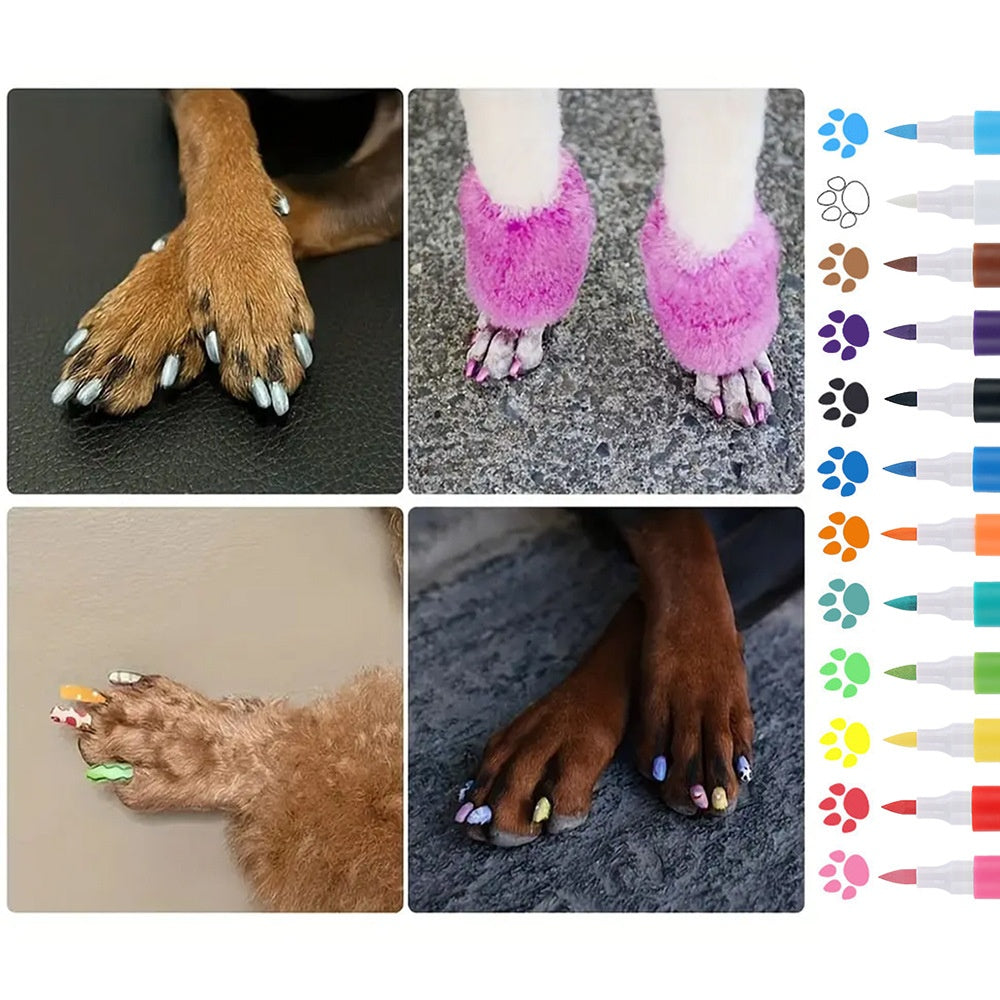 Twelve Color Dog Nail Pen Set