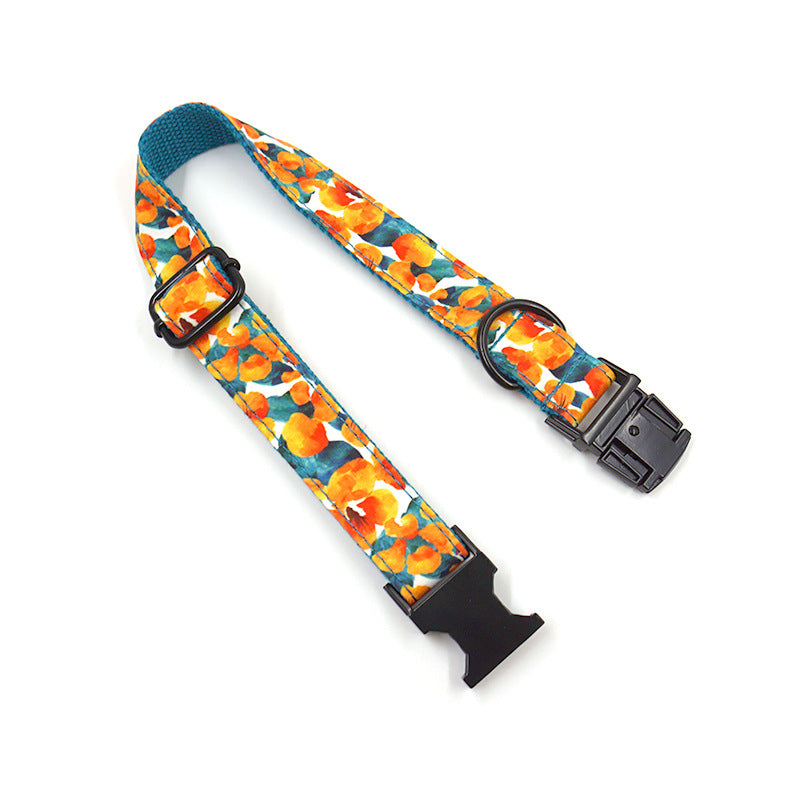 Cross-Border New Hawaiian Dog Collar Leash Bow Set