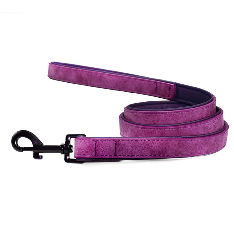 Pull-Resistant Leather Dog Leash
