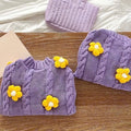 Purple Flower Print Dog Garment