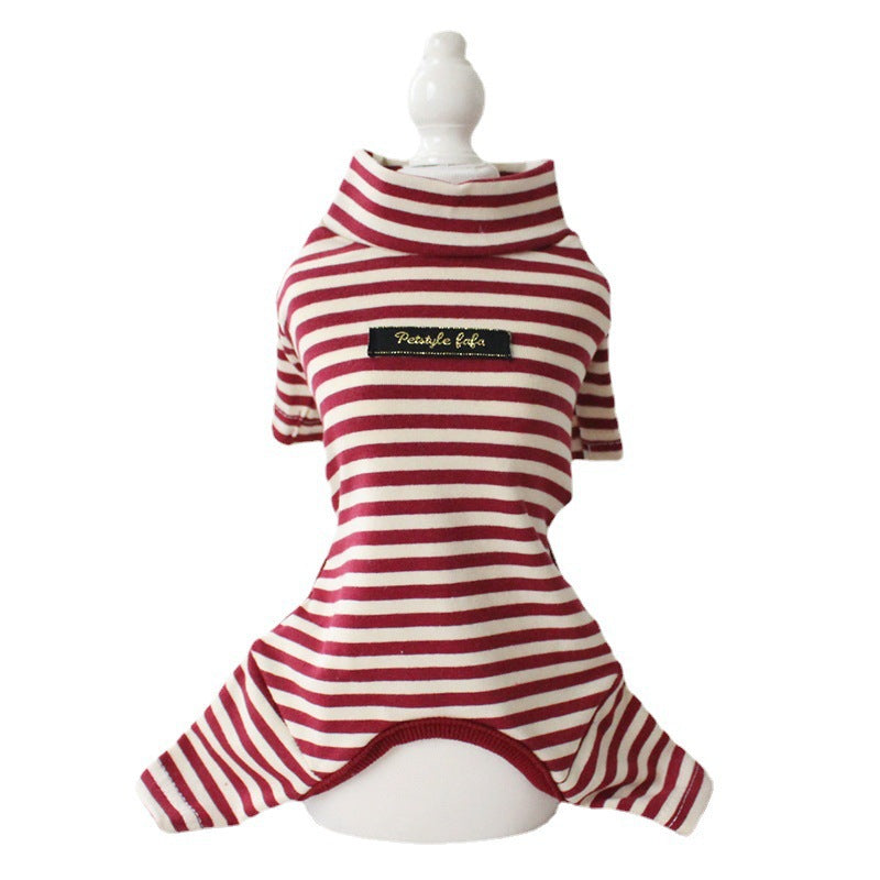 Cotton Eight-Color Striped Dog Leggings