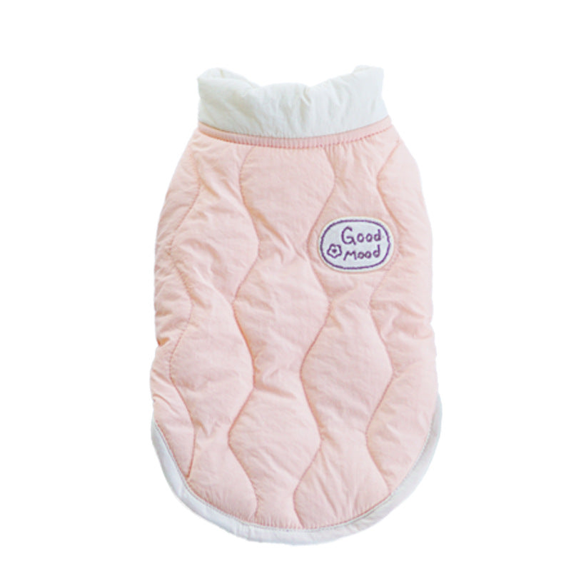 Pet Warm Water Wave Quilted Cotton Vest