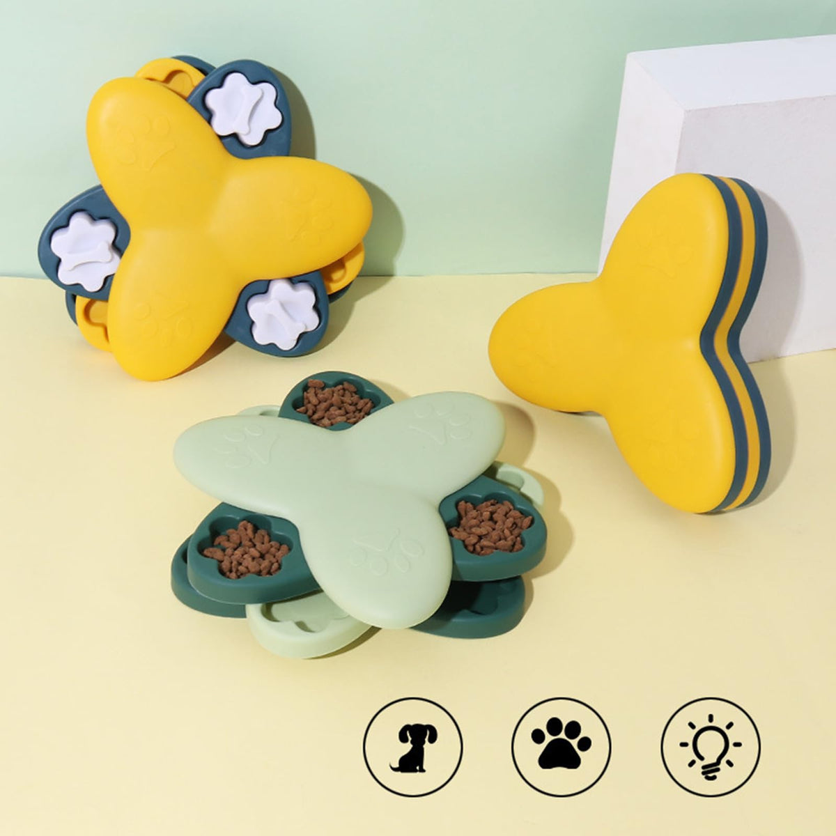 Rotating Slow Feeder Dog Puzzle Bowl