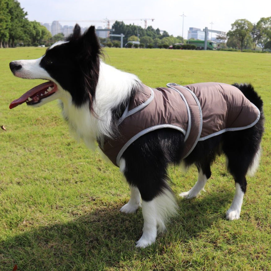 Lapel Pet Dog Autumn Cotton-Padded Coat